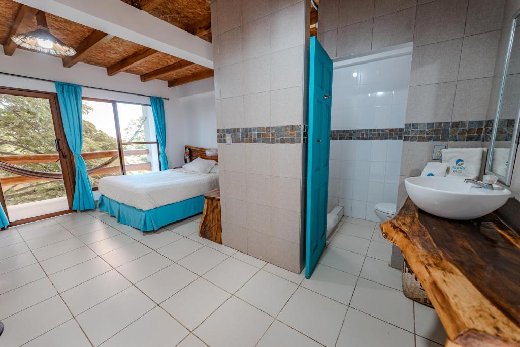 Koupelna v ubytování Hotel Nantu Hostería
