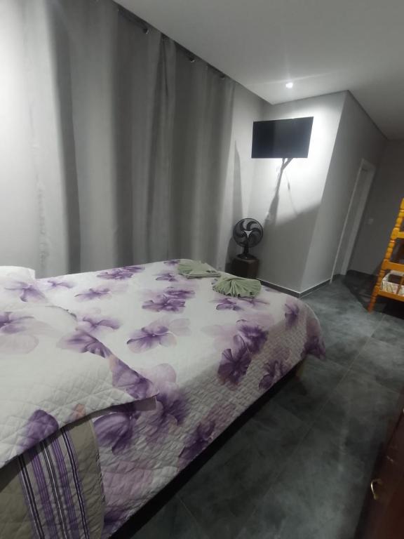 Postel nebo postele na pokoji v ubytování Pousada Lar do Sossego