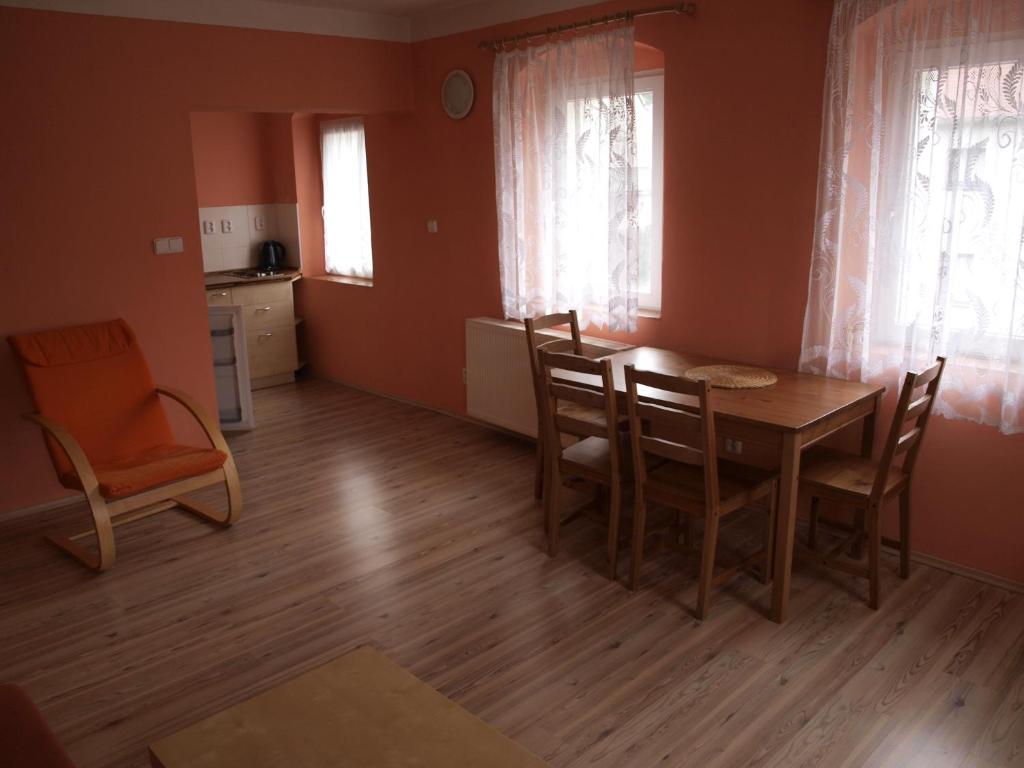 Kuchyň nebo kuchyňský kout v ubytování Apartments Viktoria Klinovec