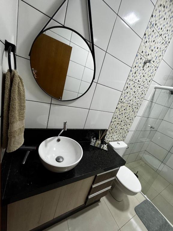 Koupelna v ubytování Casa elegante, próximo às cataratas