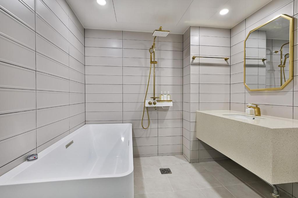 Koupelna v ubytování Hotel Palace Gyeongju