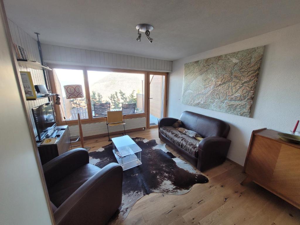 Posezení v ubytování La Tzoumaz, Appartement Richemond I, 2 pièces, 40m2, 4 Personnes