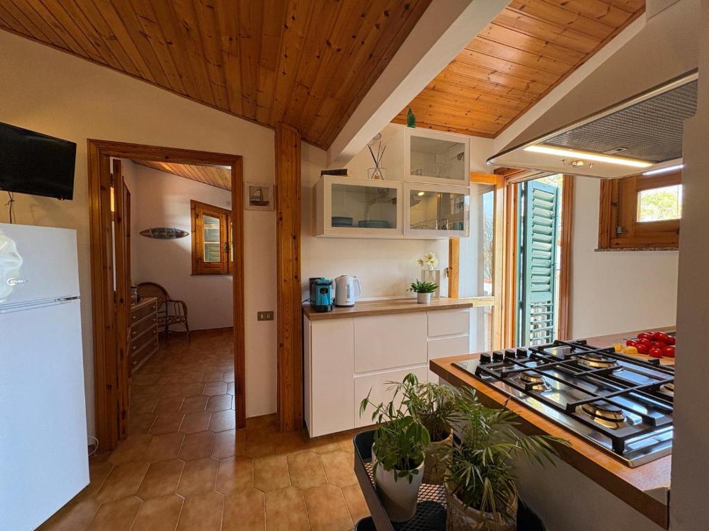 Kuchyň nebo kuchyňský kout v ubytování Bedda Casa Al Mare