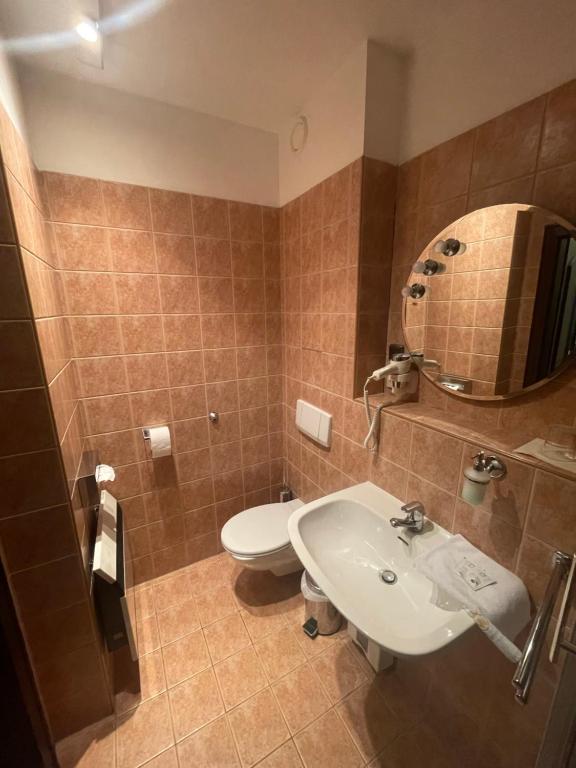 Koupelna v ubytování Hotel Bravo