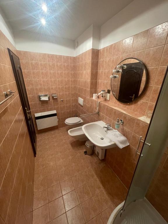 Koupelna v ubytování Hotel Bravo