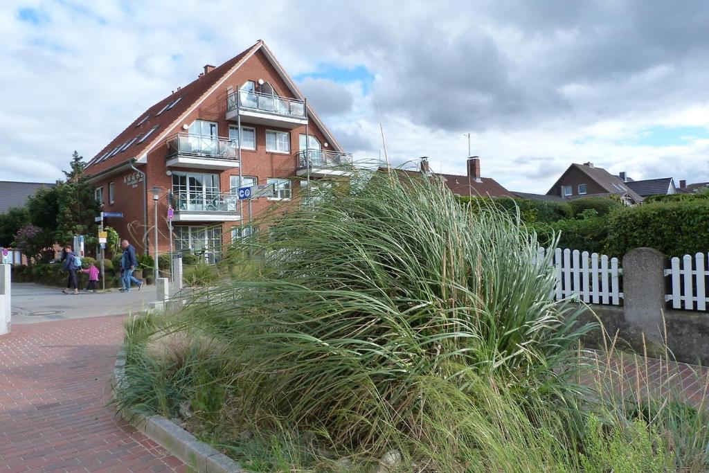 a house with tall grass in front of it at Ostseemuschel Laboe in Laboe