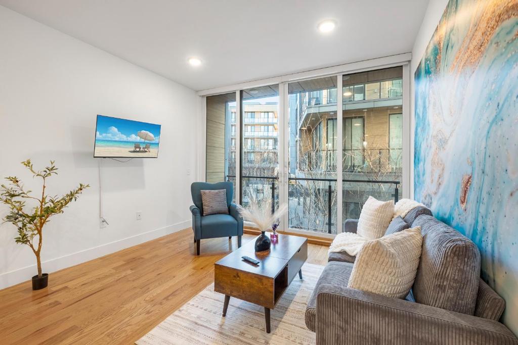 Posezení v ubytování Luxury 1br Nolibs Pool Access
