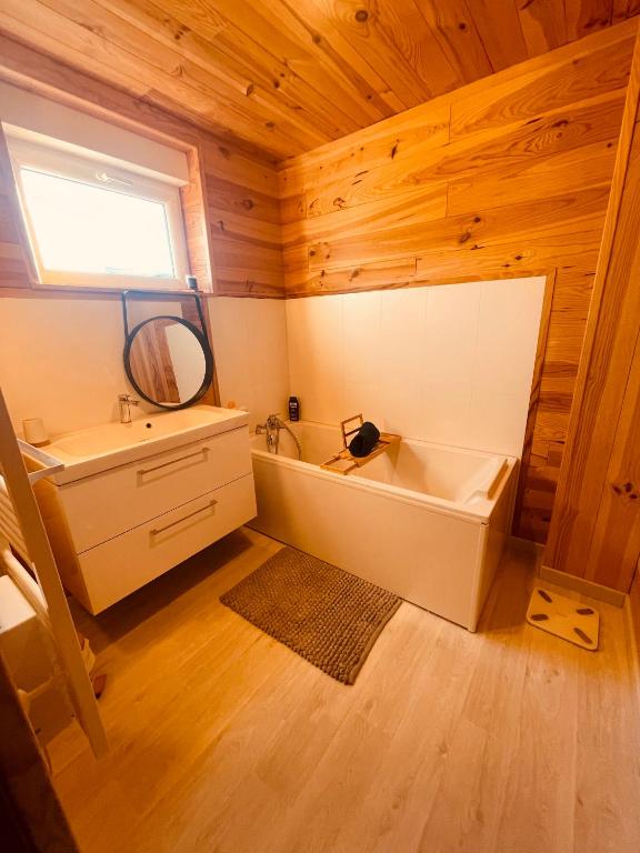 Koupelna v ubytování Chambre atypique