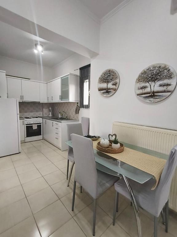 A kitchen or kitchenette at Dreamy Apartments Corfu