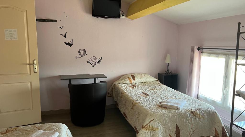 Postel nebo postele na pokoji v ubytování Le Signoret