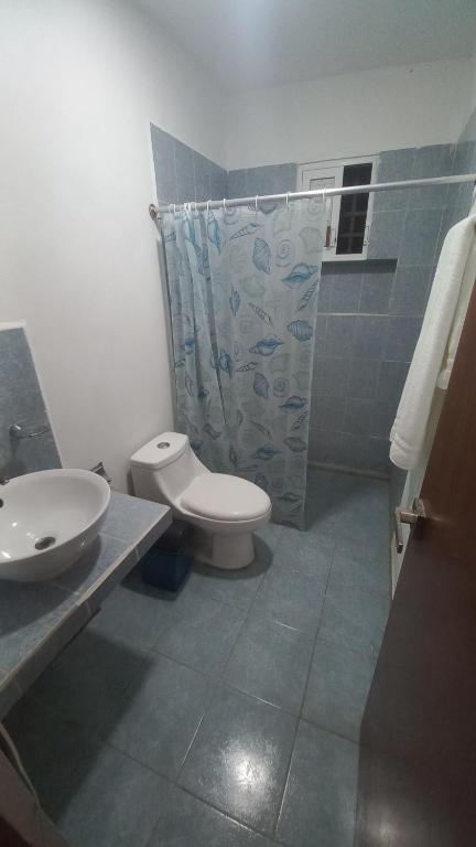 Koupelna v ubytování Casa 3 flamencos - estudio y apartamento
