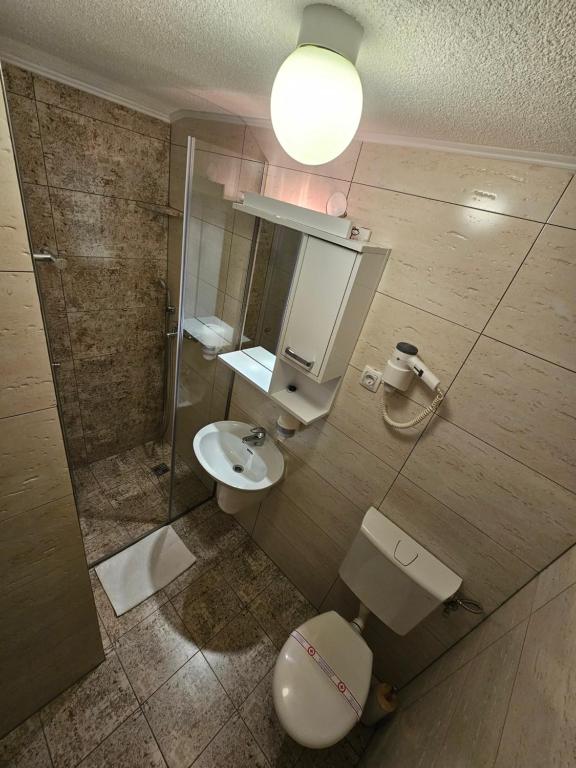 Koupelna v ubytování Hotel Bokeljski Dvori
