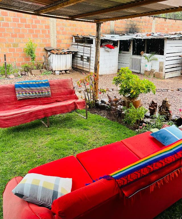 Zahrada ubytování hostel arcoiris urubamba