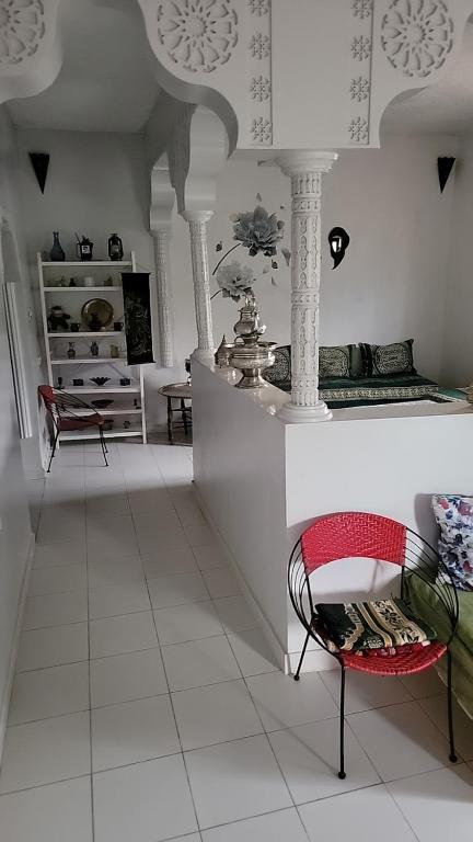 Kuchyň nebo kuchyňský kout v ubytování Le jardin d'habiba