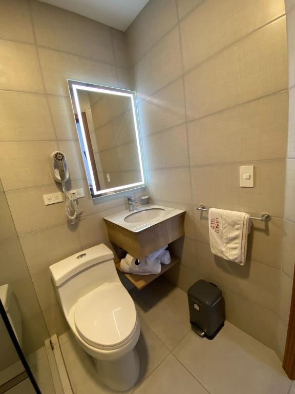 Koupelna v ubytování Hotel Cumbayá Sanvy