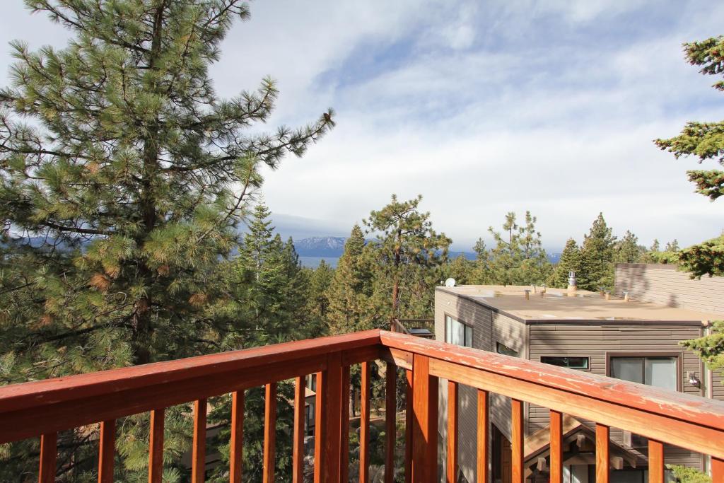 a view from the deck of a house at LVC0615 - Lake Therapy in Zephyr Cove