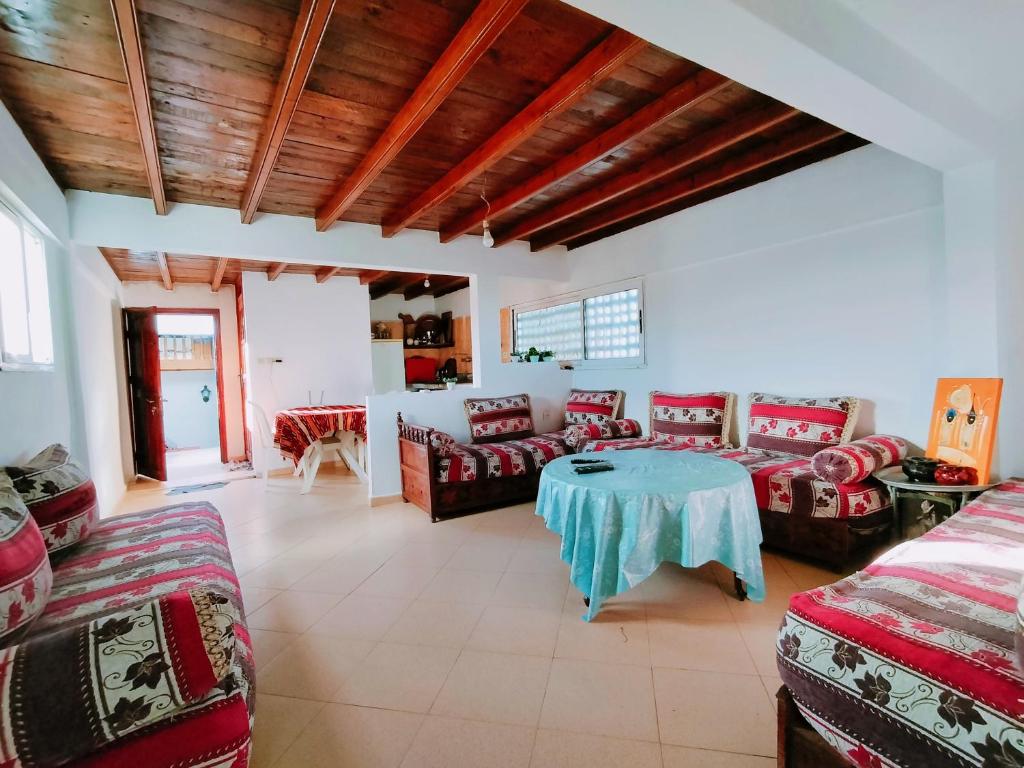 Ένα ή περισσότερα κρεβάτια σε δωμάτιο στο Appartement a Essaouira