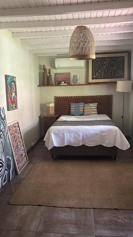 Giường trong phòng chung tại Campo y ciudad