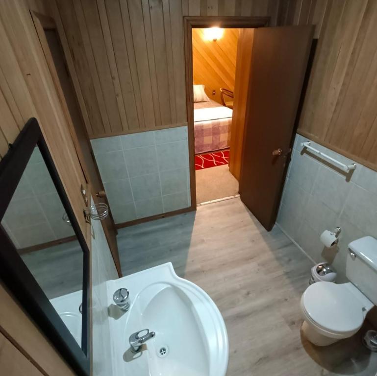Koupelna v ubytování Habitación Coigue