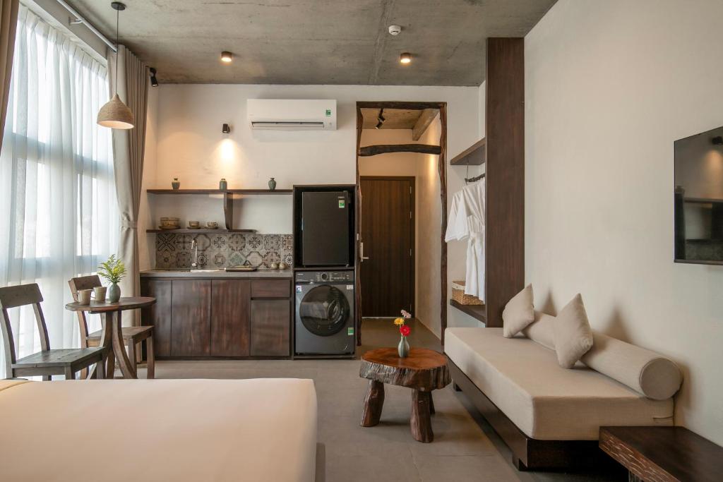 Posezení v ubytování Eco & Rustic Home Hoian