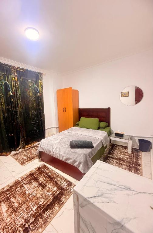 Postel nebo postele na pokoji v ubytování Loay pyramids inn