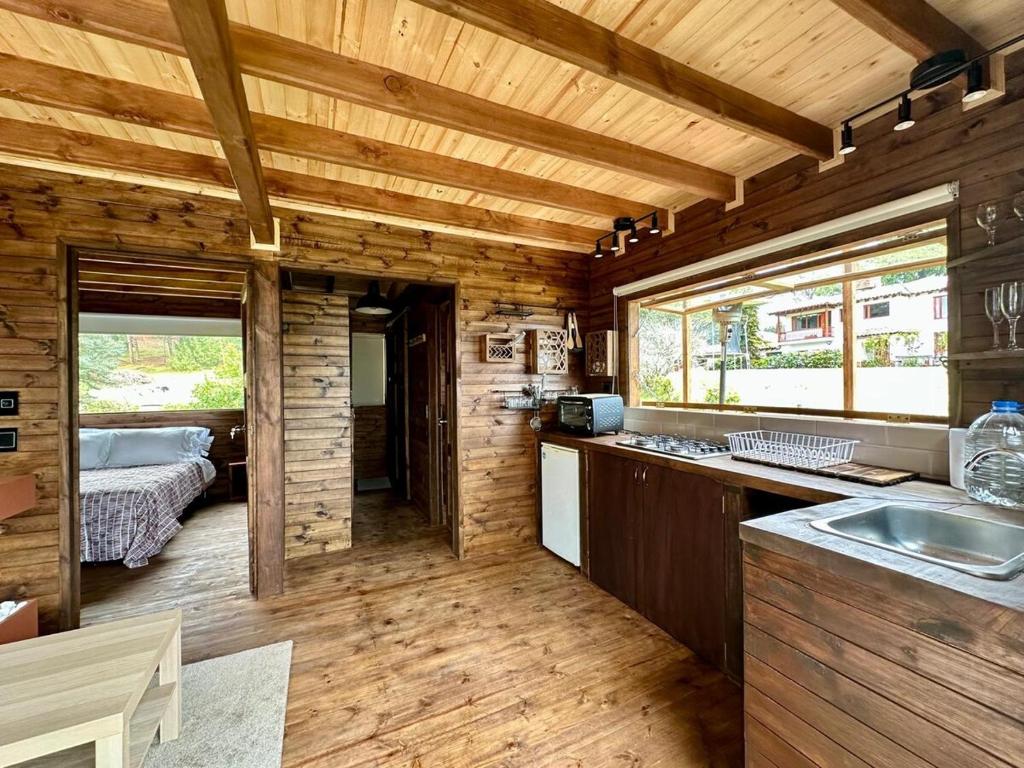 Kuchyň nebo kuchyňský kout v ubytování ACOGEDOR REFUGIO PRiVADO