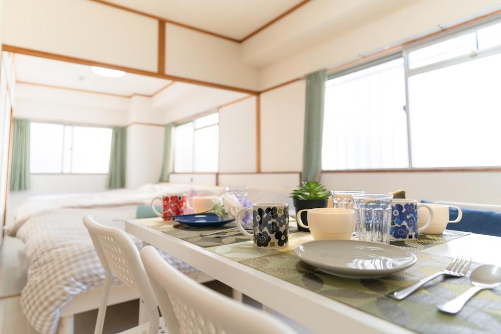 Area tempat duduk di Namba Station about 15 minutes walk,Good location