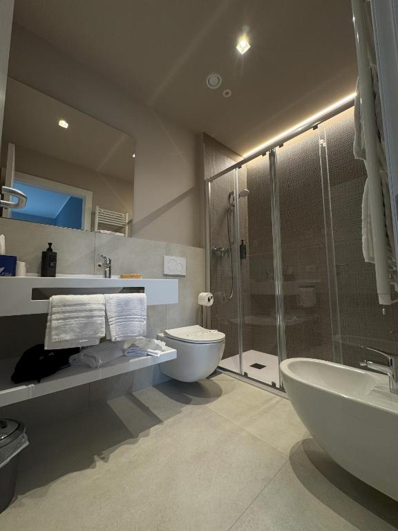 Koupelna v ubytování Hotel Paradiso