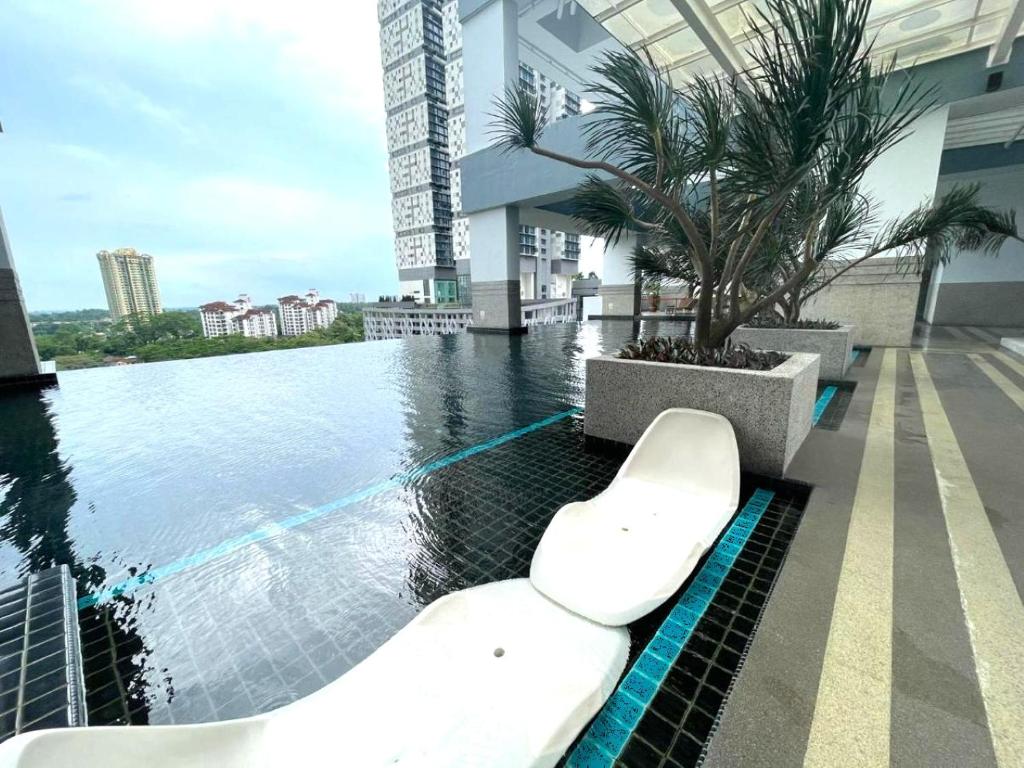 Balkón nebo terasa v ubytování Twin Galaxy Residence Johor Bahru