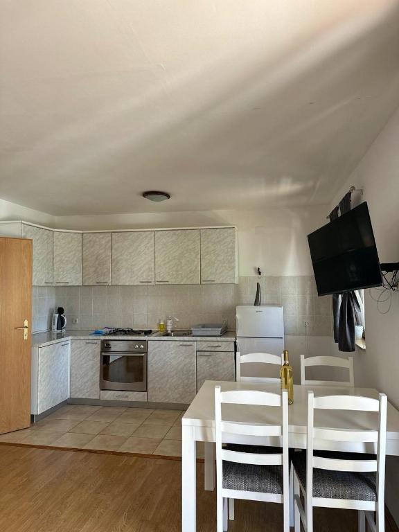 Kuchyň nebo kuchyňský kout v ubytování Apartments Marković