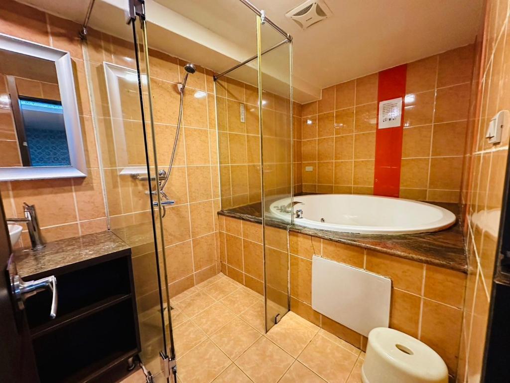 Koupelna v ubytování Wecity Hotel 薇城精緻旅店