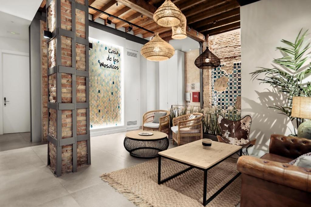 Posezení v ubytování Hotel La Casa de Los Mosaicos