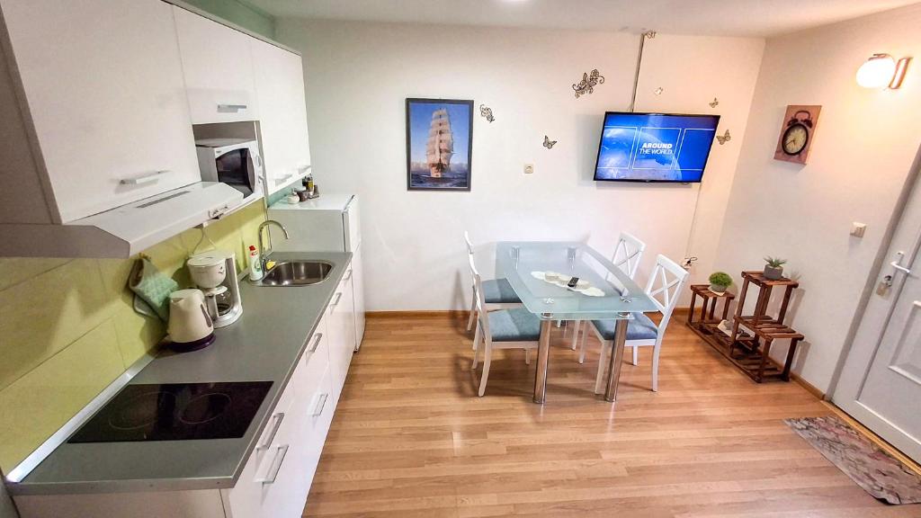 Kuchyňa alebo kuchynka v ubytovaní Apartment Ugrina