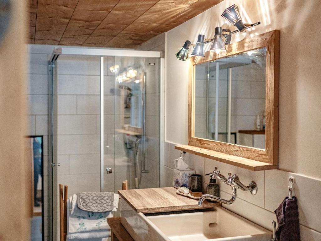 Koupelna v ubytování Mys Chalet