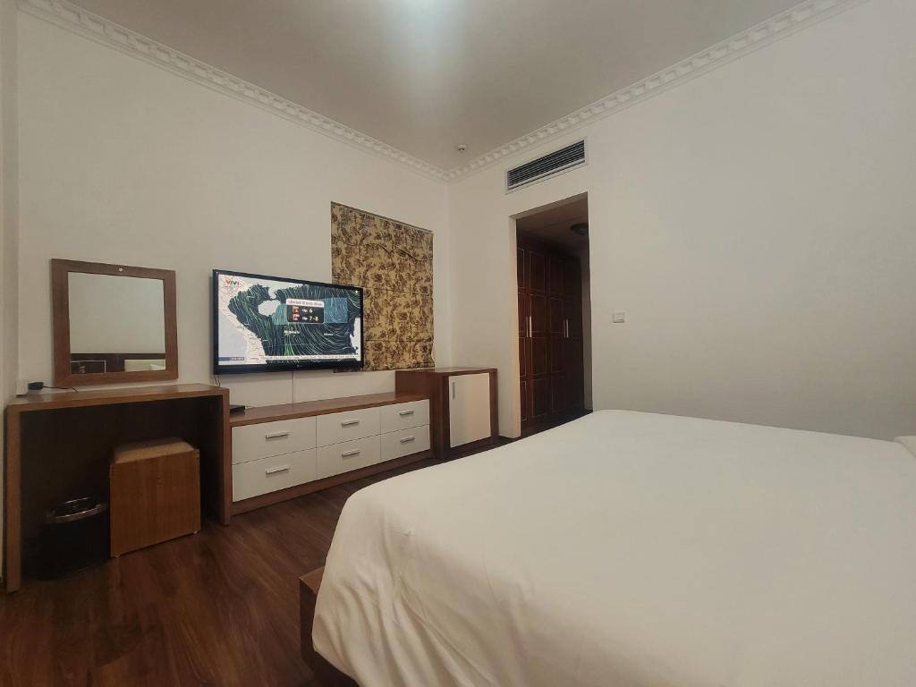 TV a/nebo společenská místnost v ubytování Luxor Boutique Hotel