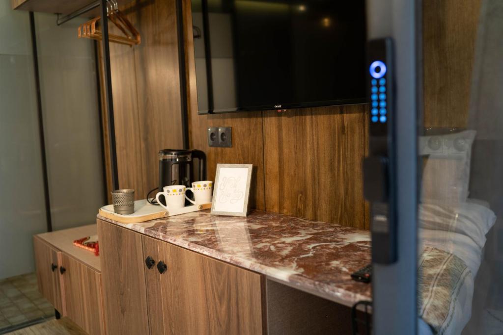 Kuchyň nebo kuchyňský kout v ubytování Penthouse-fes
