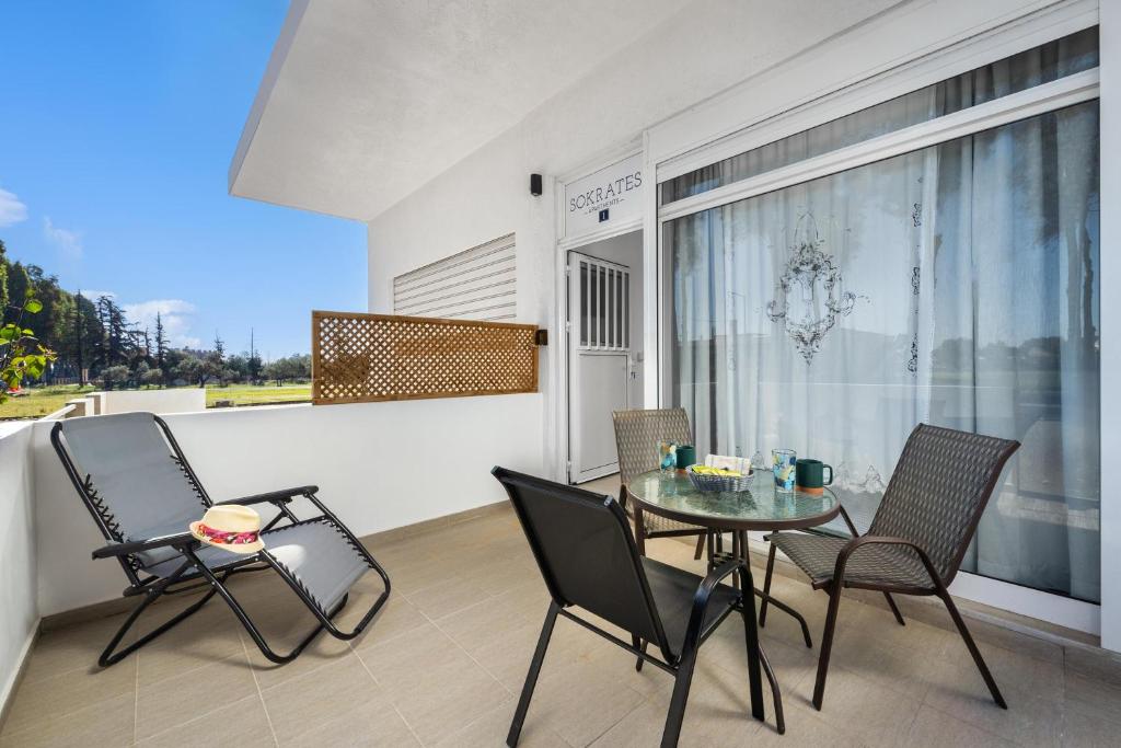 Μπαλκόνι ή βεράντα στο Sokrates Apartments