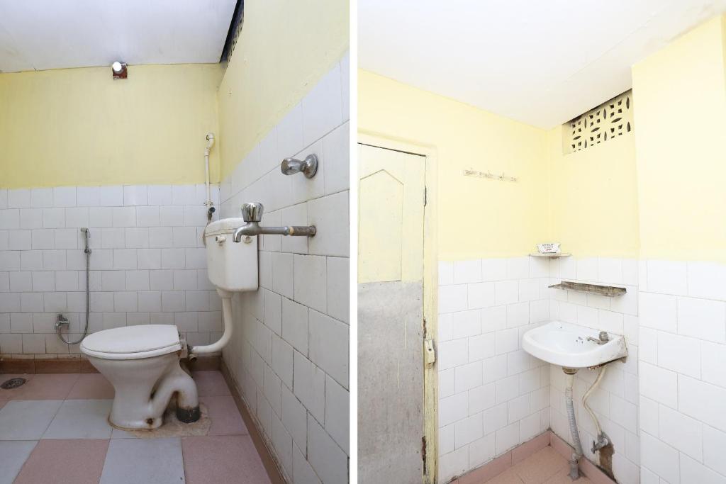 Koupelna v ubytování Hotel O Surya
