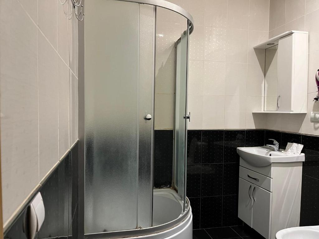 Koupelna v ubytování Mini Hotel Leon