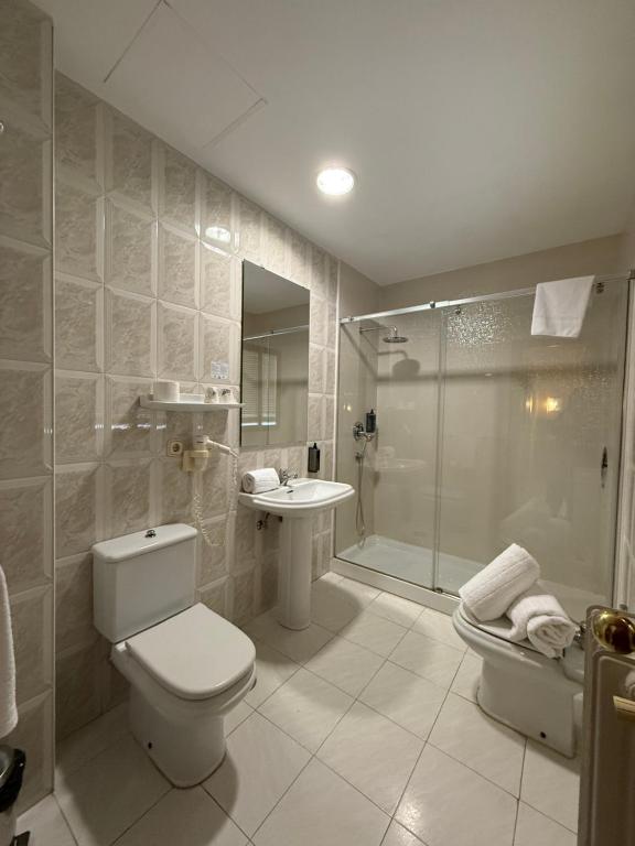 Koupelna v ubytování Hotel Nuevo Palas