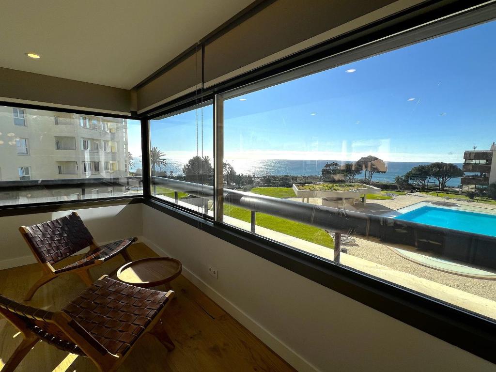 Πισίνα στο ή κοντά στο Cascais Atrium, luxury apartment with sea view and pool