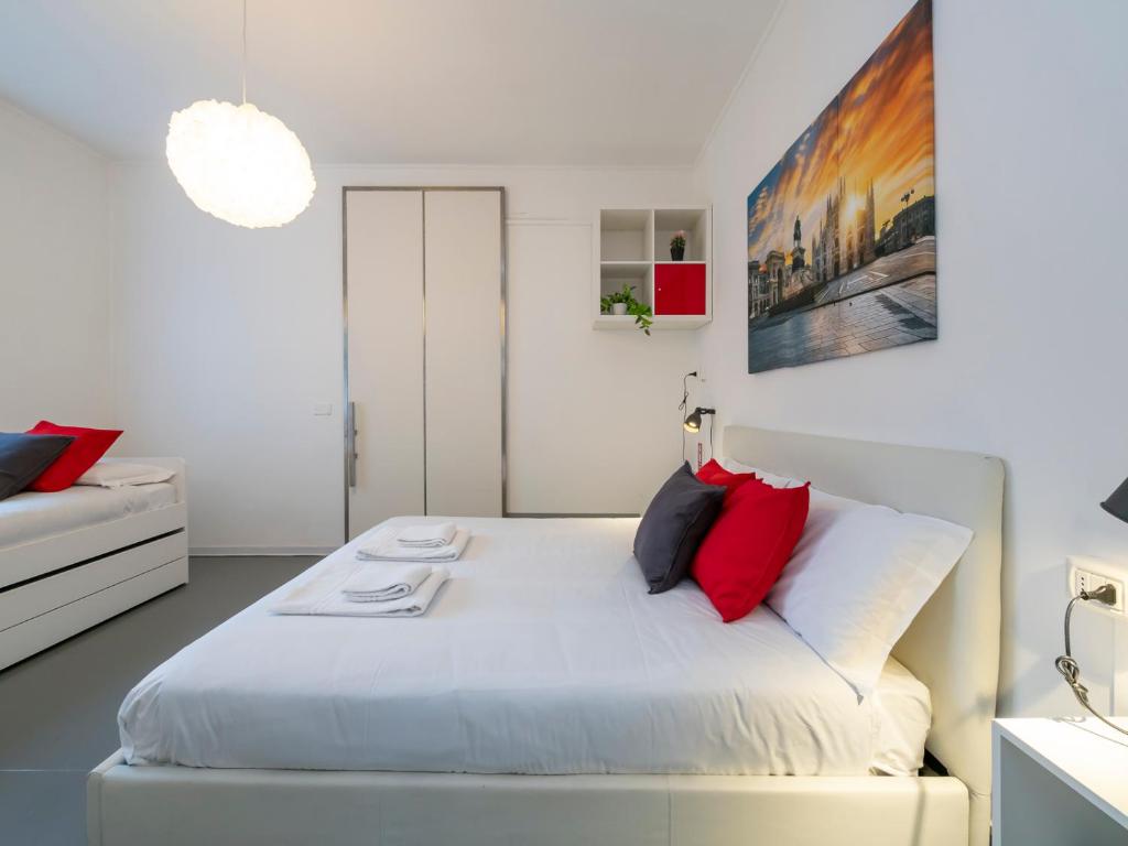 Posteľ alebo postele v izbe v ubytovaní Italstay - Suite sui Navigli - Pet friendly