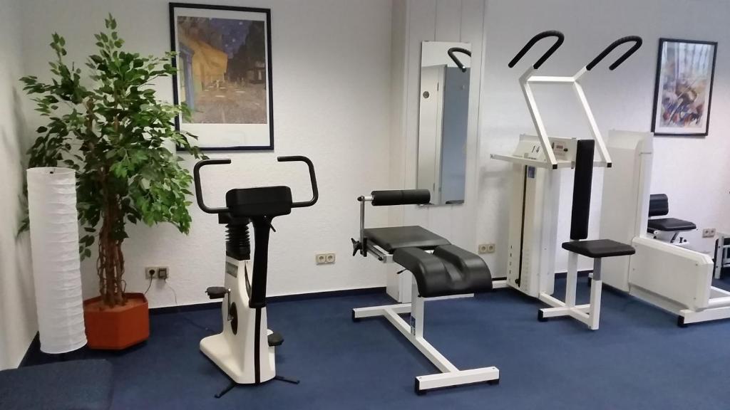 Fitness centrum a/nebo fitness zařízení v ubytování Eppelborner Hof
