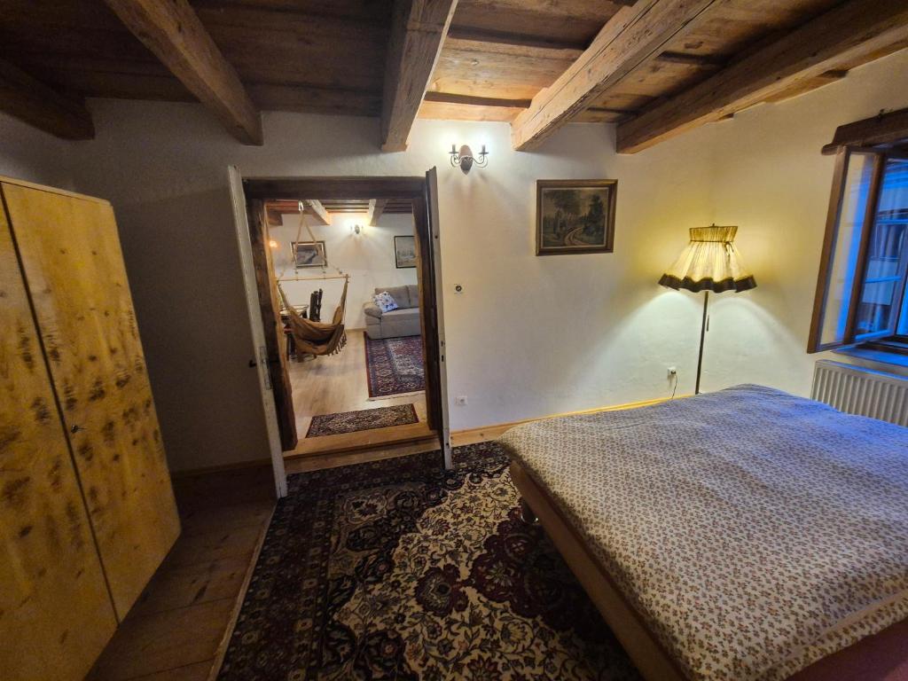 Postel nebo postele na pokoji v ubytování Apartmá Na palírně
