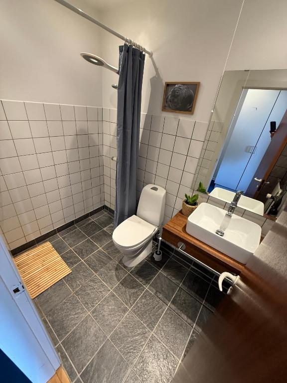 Koupelna v ubytování VØ Drop Inn