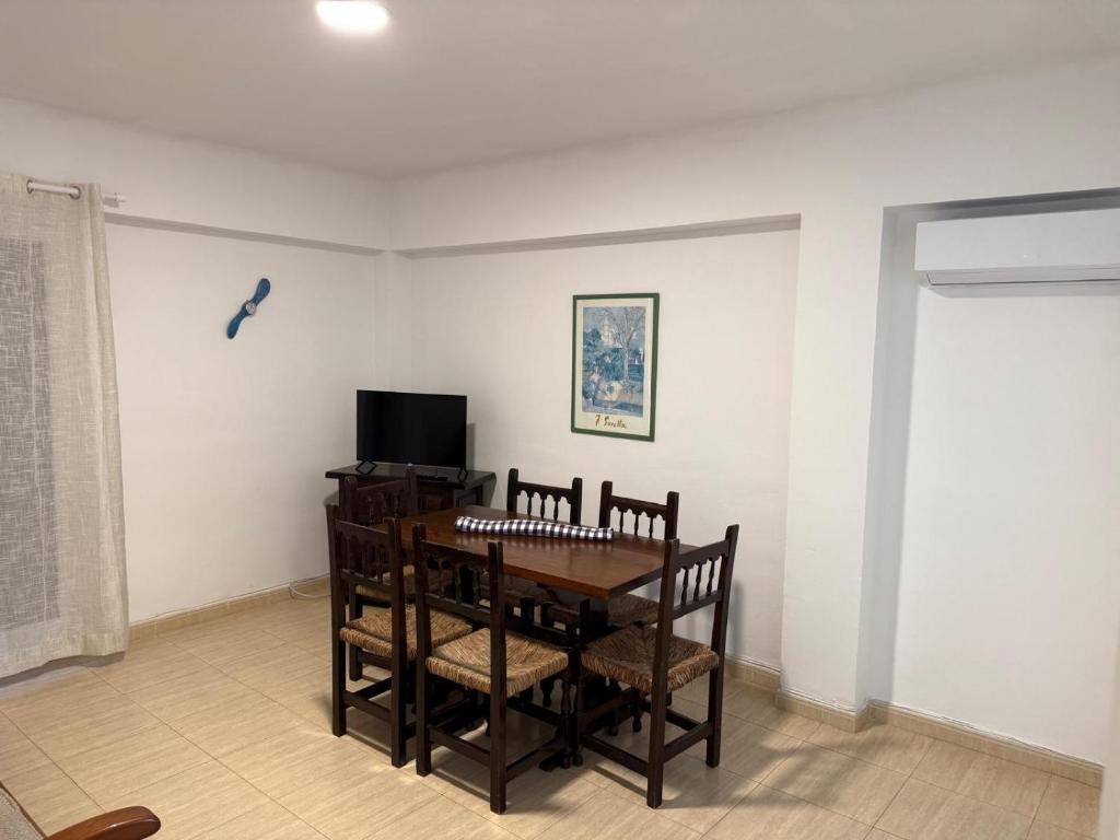 TV a/nebo společenská místnost v ubytování Apartamentos Flandria