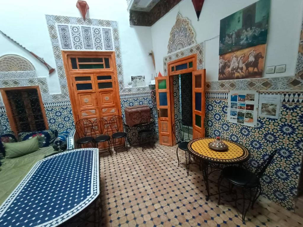 Posezení v ubytování Riad lala Drissia