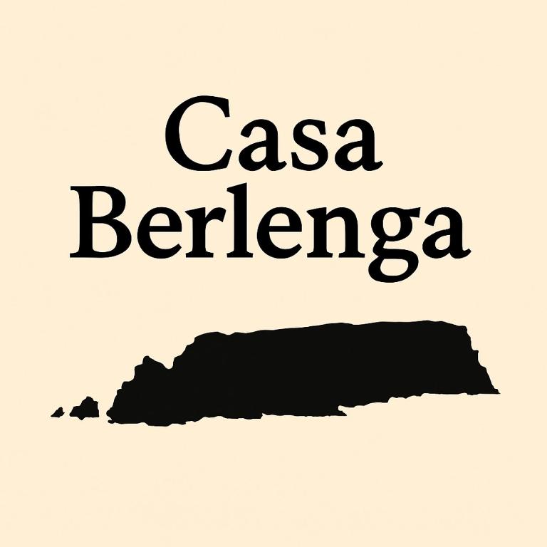 an illustration of an island with the words casa beiranca at Casa Berlenga in Peniche