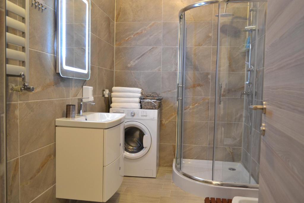 Koupelna v ubytování Alezi Apartamente