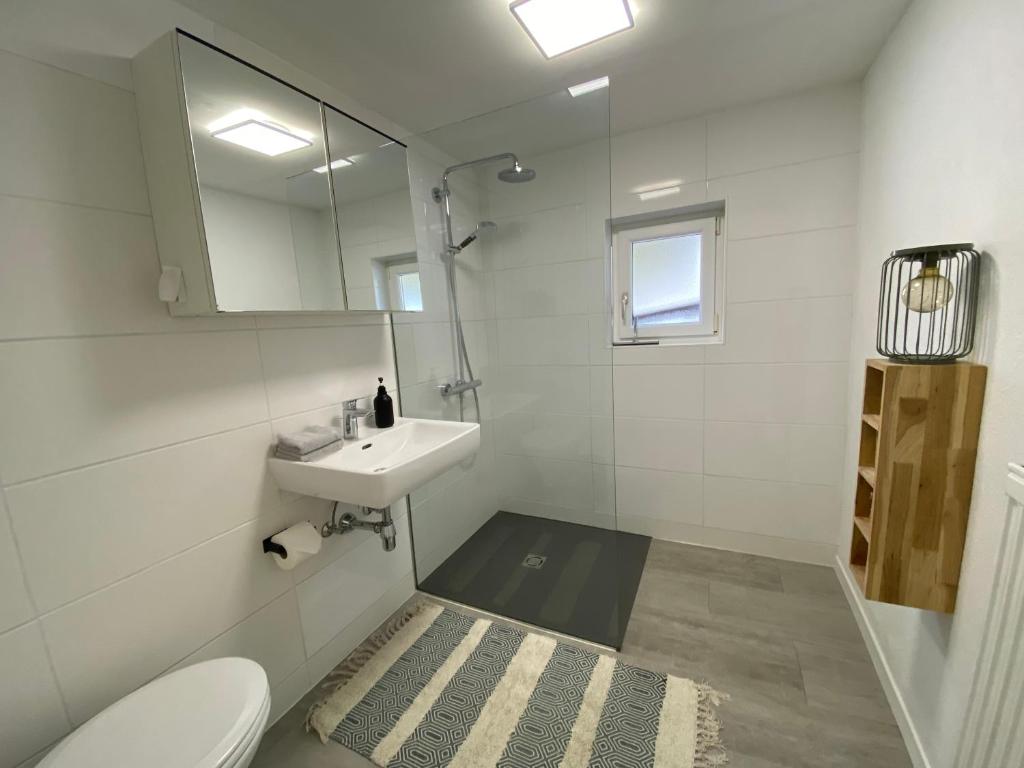 Koupelna v ubytování Tini House